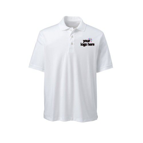 Short Sleeve Cotton Polo T-Shirt White